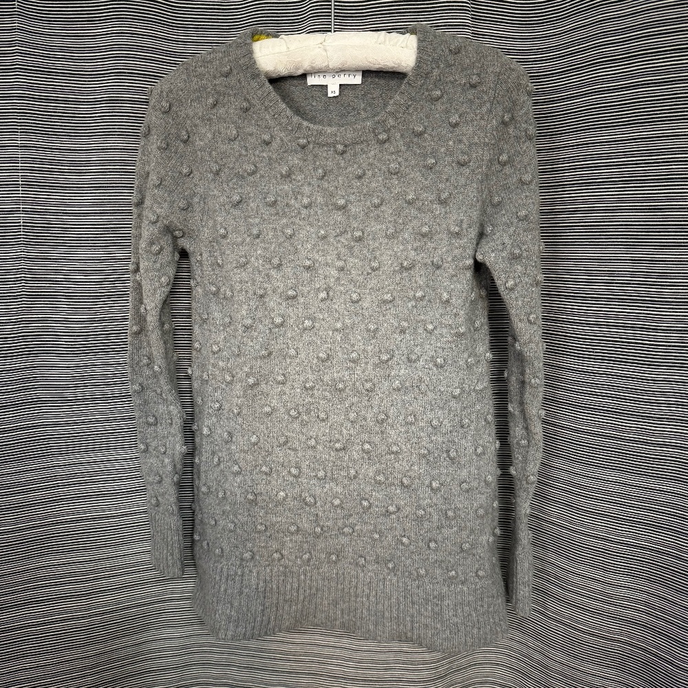 Lisa Perry Grey Cashmere/Merino Wool Long Sleeve Sweater Size XS